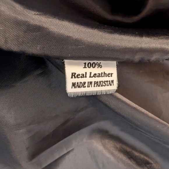 LEATHER BIKER Laverapelle Black Jacket Moto Standup Collar Bomber XL - Picture 9 of 16